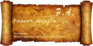 Paunert Aniella névjegykártya